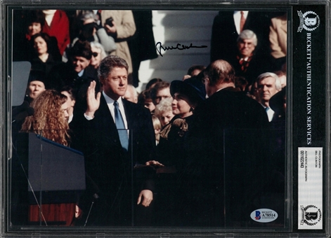 Bill Clinton Signed 8x10 Inauguration Photo (Beckett)